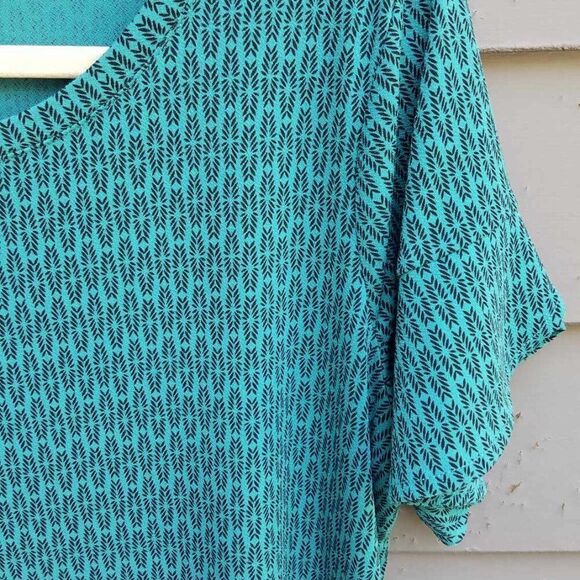 Worthington Green Black Short Sleeve Tee size Larage - Picture 5 of 10